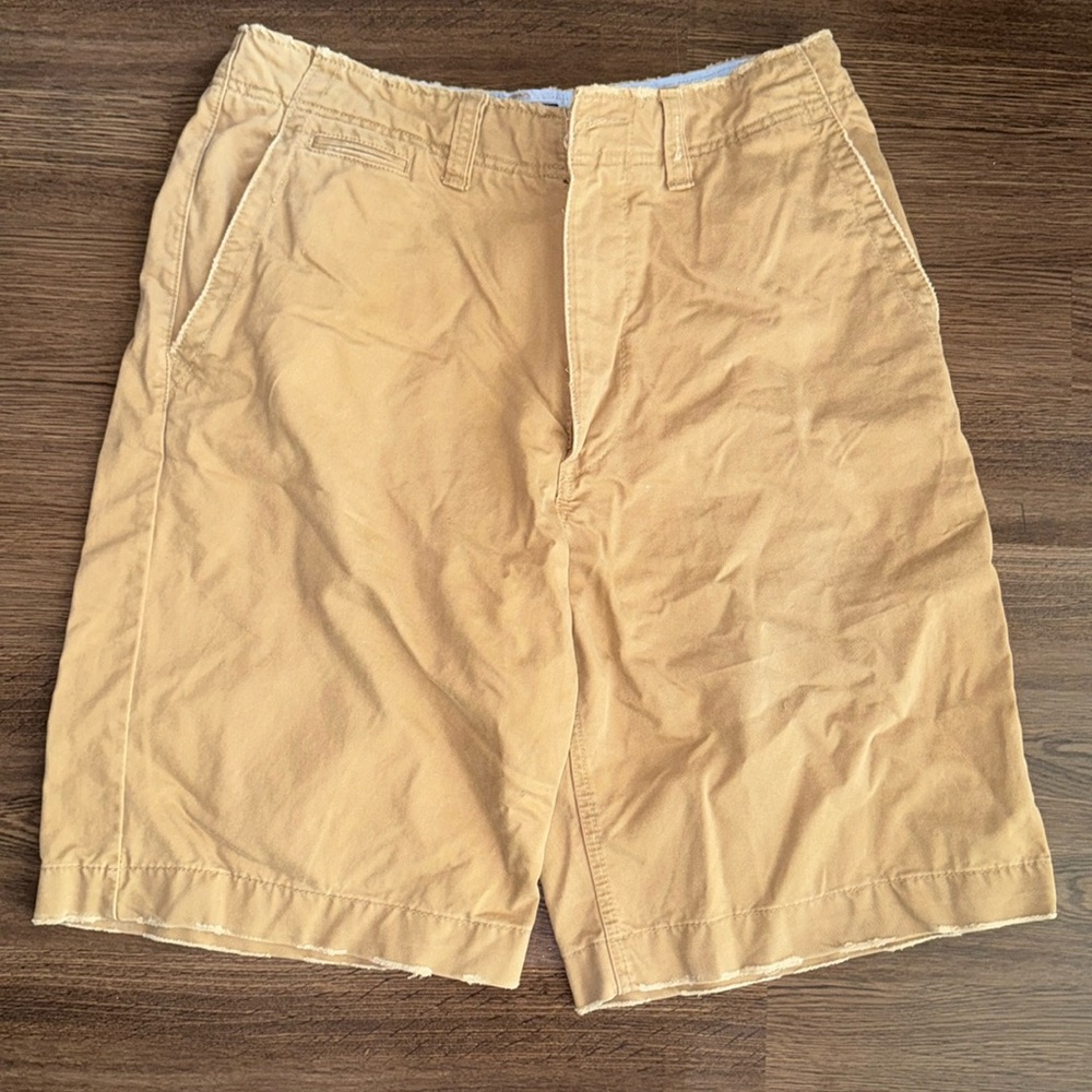 America Eagle distressed khaki shorts